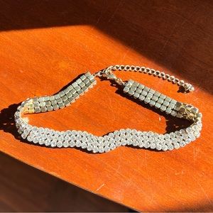 BP. Crystal and Gold Choker Necklace